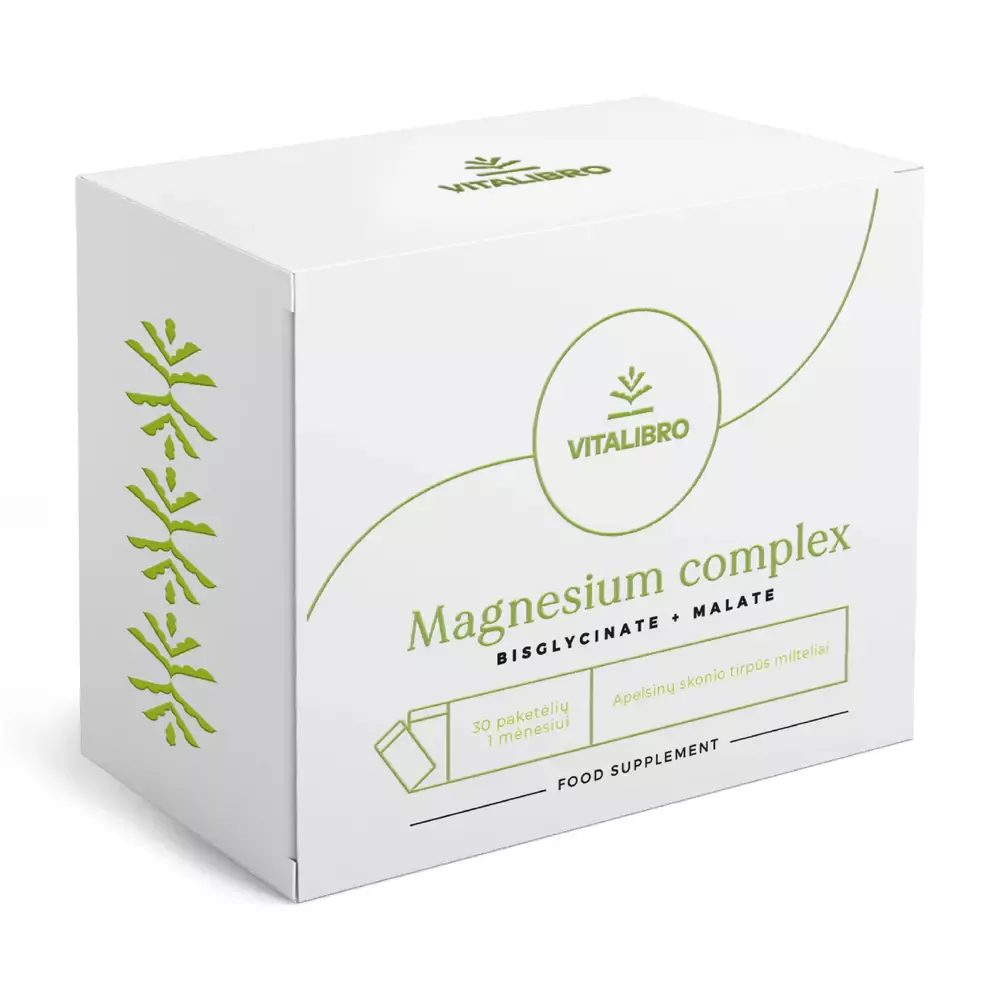 VitaLibro Magnio bisglicinato ir magnio malato derinys MAGNESIUM COMPLEX