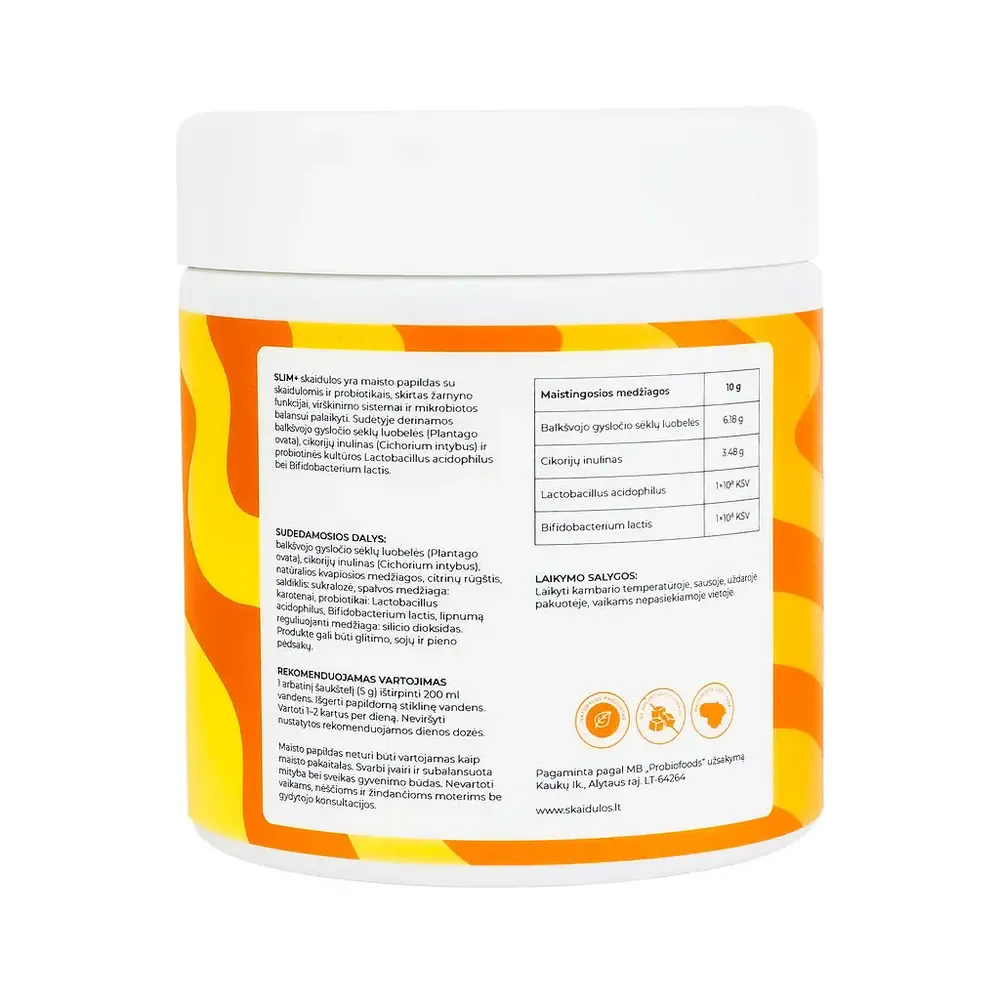 Skaidulos SLIM+ (mangų ir ananasų), 300 g 2