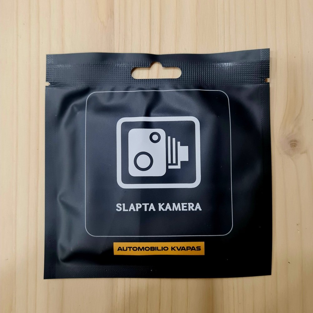 Pakabinamas automobilio oro gaiviklis SLAPTA KAMERA