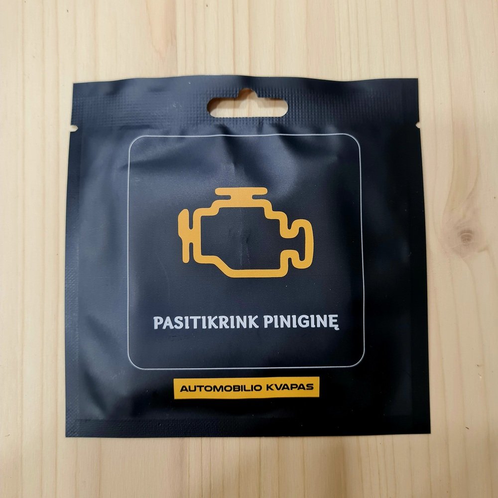 Pakabinamas automobilio oro gaiviklis PASITIKRINK PINIGINĘ