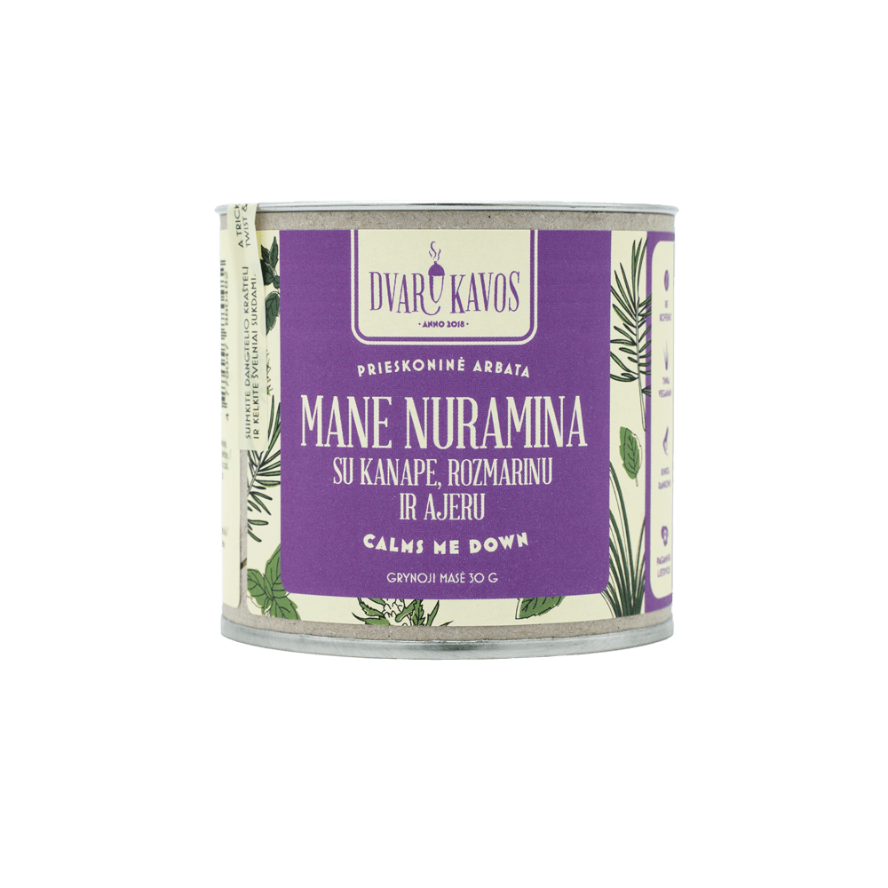 Mane nuramina | Prieskoninė kanapių žiedų arbata, 30 g