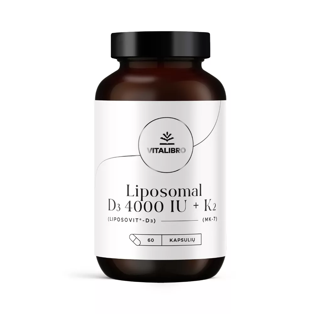 VitaLibro Liposominio vitamino D3 4000 IU + K2 kompleksas