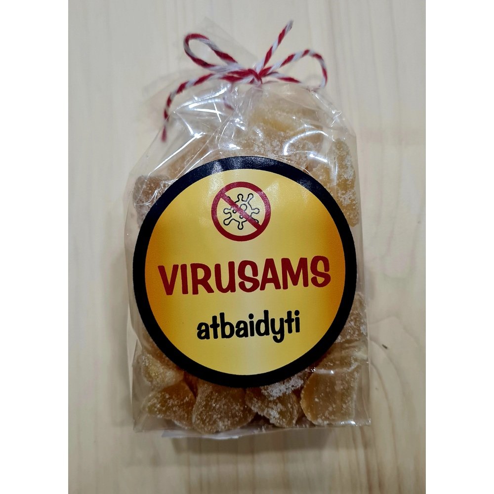 Džiovinti imbiero kubeliai (cukruoti)150 gr