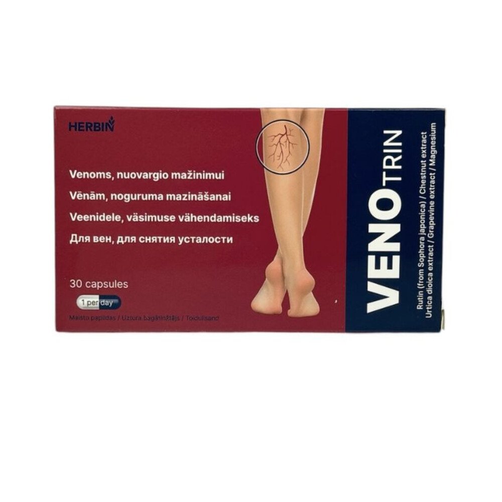 HERBIN Venotrin venoms maisto papildas, 30 kapsulių