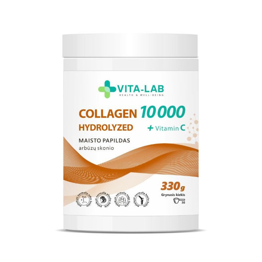 VITA-LAB Kolagenas hidrolizuotas 10000 + vitaminas C, 330 g