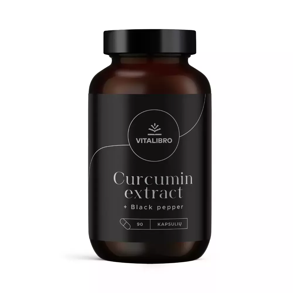 VitaLibro Ciberžolė su juodaisiais pipirais CURCUMIN EXTRACT