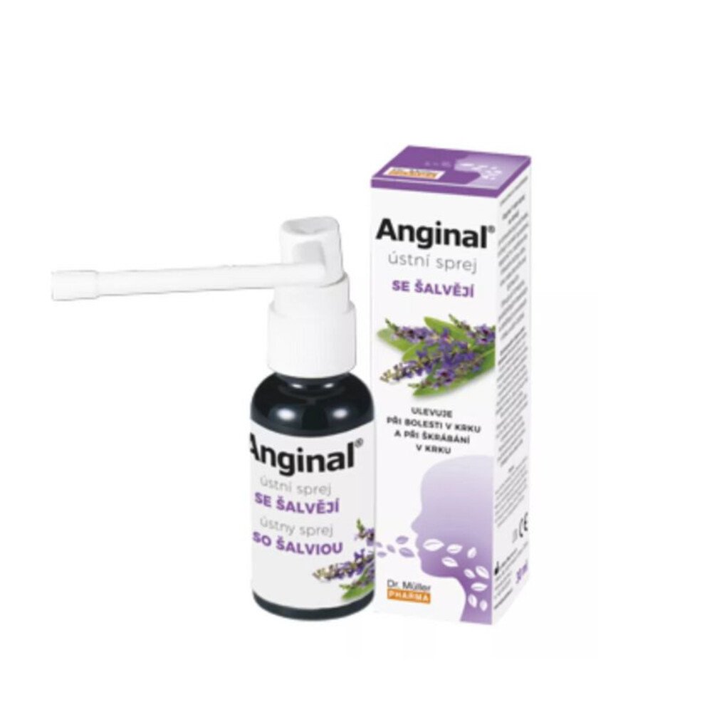 DR. MULLER ANGINAL purškalas gerklei su šalaviju, 30 ml