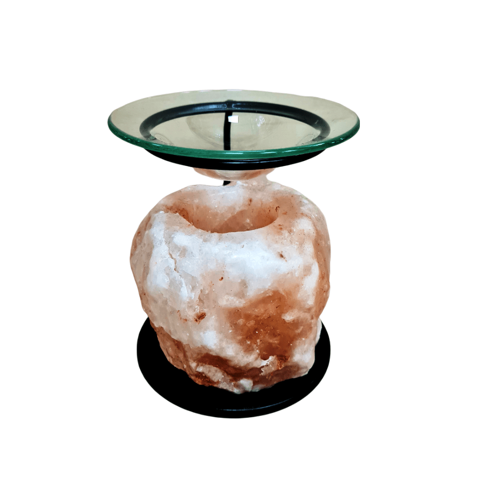 Himalajų druskos ŽVAKIDĖ su stoveliu aromatinei žvakei