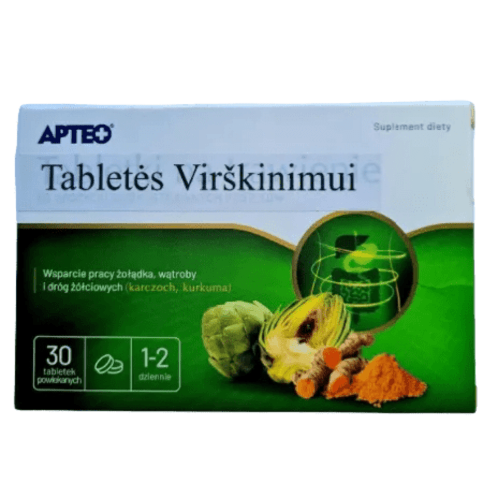APTEO tabletės VIRŠKINIMUI, 30 tablečių
