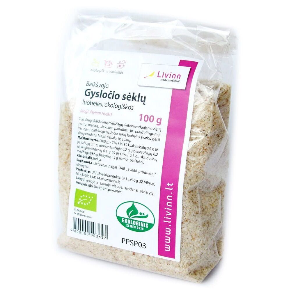 BALKŠVOJO GYSLOČIO sėklų luobelės, 100 g