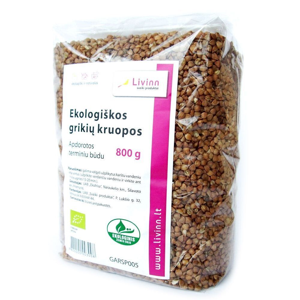 GRIKIŲ kruopos (kepintos), ekologiškos, 800 g