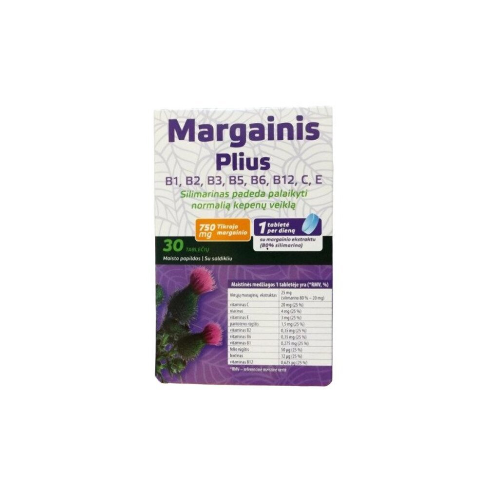 Margainis Plius B grupės vitaminai, 30 tabl.