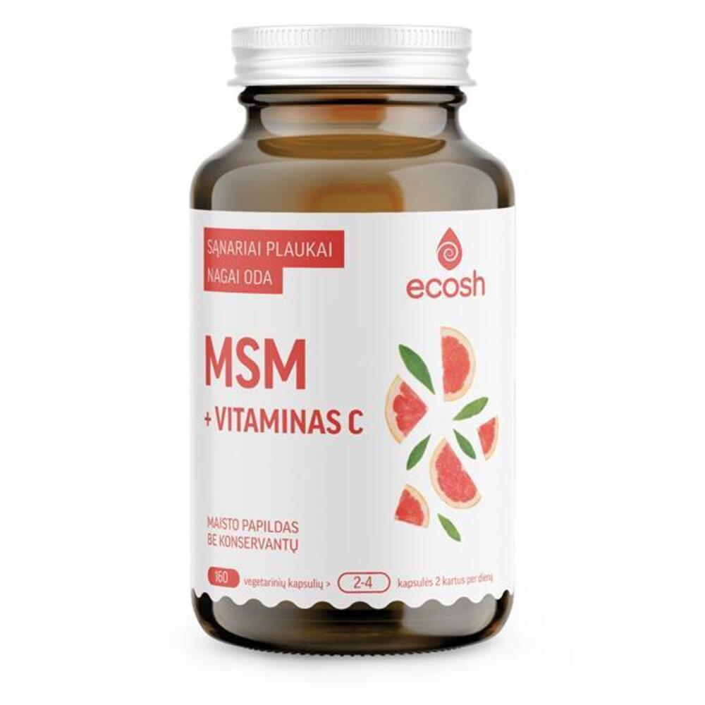 MSM + VITAMINAS C, 160 kapsulių