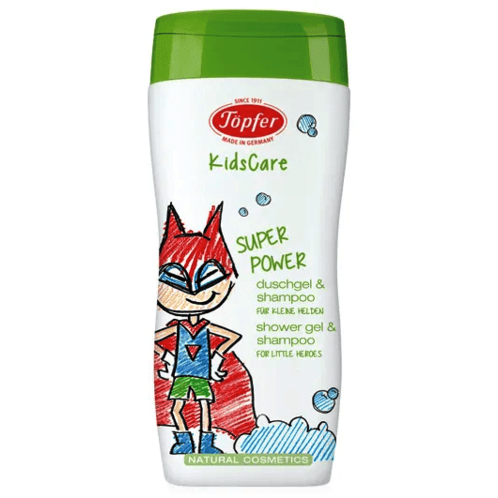 PRAUSIKLIS ir ŠAMPŪNAS vaikams "Superpower", 200 ml