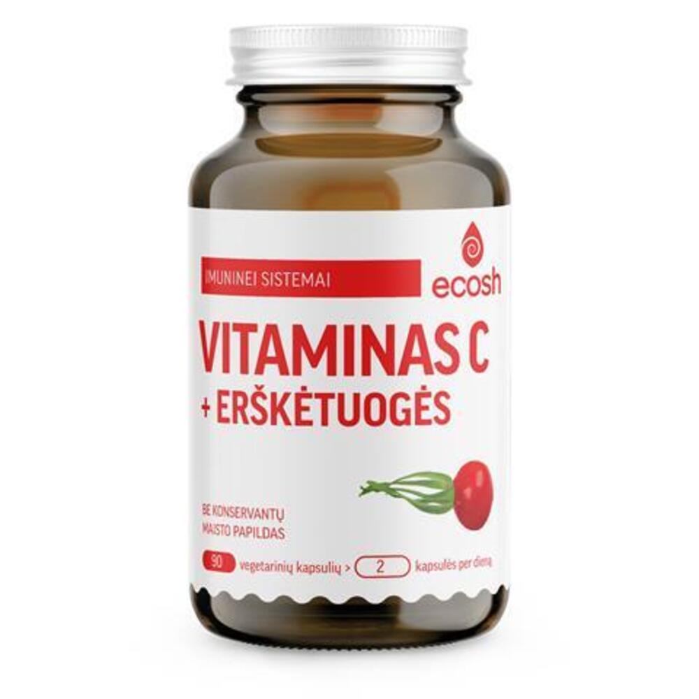 VITAMINAS C su ERŠKĖTUOGĖMIS, 90 kapsulių